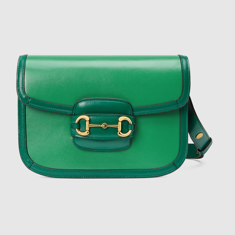 Gucci Horsebit 1955 Small Shoulder Bag 602204 Bright green